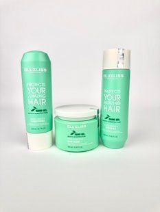 Розгладжуючий набір догляду для волосся Luxliss Nano Gel Hydra - Smooth шампунь, кондиціонер та маска