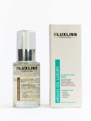 Аргановий спрей - термозахист Luxliss Argan Shine Mist, 60 мл