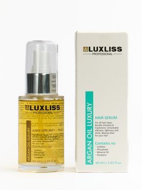 Аргановая сыворотка  Luxliss Argan Oil Hair Serum, 60 мл