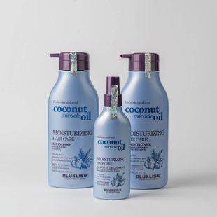 Серія для зволоження волосся з кокосовою олією Luxliss Moisturizing Hair Care шампунь 500 мл + кондиціонер 500 мл + спрей 150 мл