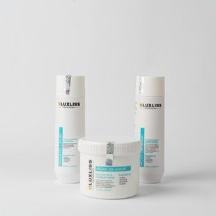 Зволожуючий аргановий догляд  Intense Moisture Care Luxliss шампунь 250 мл + кондиціонер 250 мл + маска 400 мл