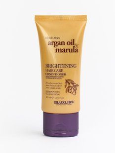 Кондиционер для блеска на основе масел аргании и марулы Luxliss Brightening Hair Care Conditioner, 40 мл