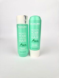 Розгладжуючий набір догляду для волосся Luxliss Nano Gel Hydra - Smooth шампунь, кондиціонер