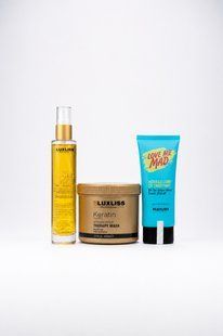 Набір догляду Luxliss Intensive Keratin Therapy відновлююча маска з кератином, чудо відновлення 10в1, сироватка кератинова